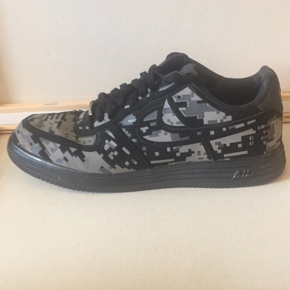 Nike Lunar Force Ones Low (Digital Camo Black)